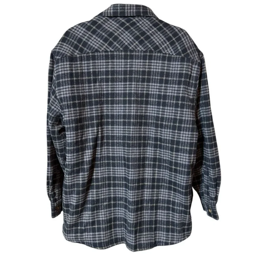 Levi Strauss & Co Blue Workwear Quilted Insulated Lined Flannel Shirt Jacket Men